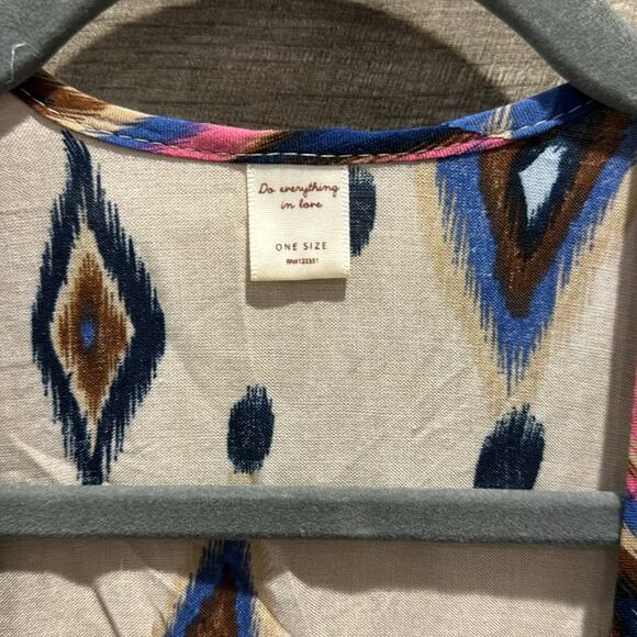 Do Everything in Love colorful Pre loved Kimono Cardigan with Tassels - Picture 3 of 7